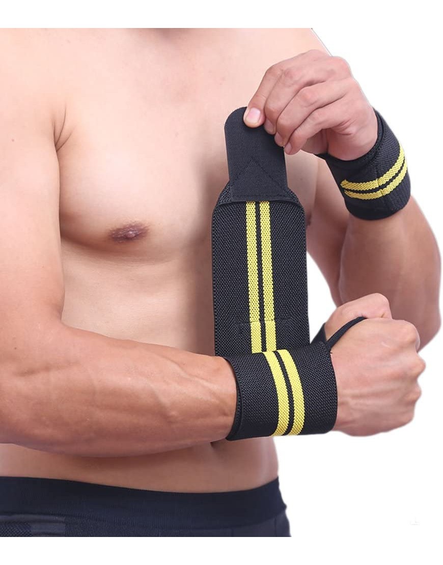PINGHE Gewichtheberbänder für Fitnessstudio – atmungsaktives elastisches Armband für Powerlifting – Training Handgelenkstütze – Bodybuilding Fitness Handgelenkgriffe für Männer und Frauen - BUQDVE2H