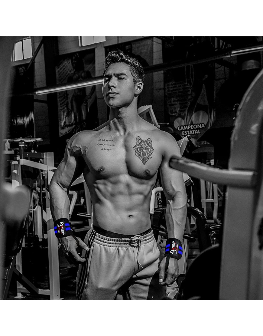 JAUNTY Handgelenk Bandagen [Wrist Wrap] 45 cm Handgelenkbandage für Fitness Handgelenkstütze Bodybuilding Gewichtheben,stabilisierend & schützend Kraftsport Crossfit für Männer & Frauen - BWYPN44A