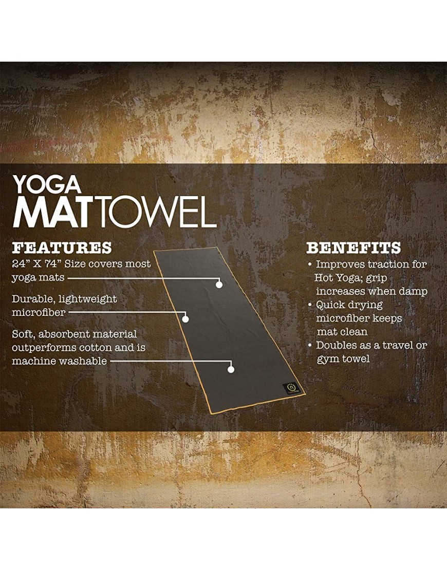 Natural Fitness Yoga Matten Handtuch Grau One Size - BGQTMADH
