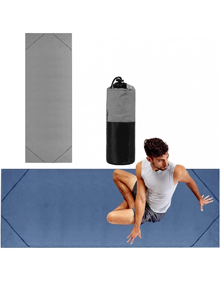 Lumanby Yoga-Handtuch rutschfest schweißabsorbierend und schnelltrocknend Mikrofaser rutschfest 62 x 173 cm - BIERAMK9