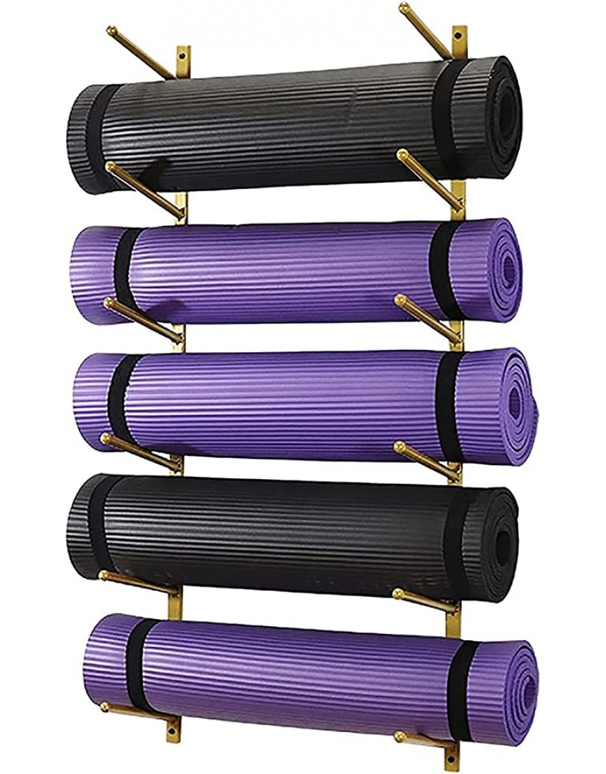 BDHXWCN Yogamatte Wandhalter Halterung Wandregal Lagerung Für Yogamatte Yoga Fliesen Schaumstoffrolle Handtuch Für Yogagurt Widerstandsbänder Für Home Gym Organisation - BMOMXEQ8