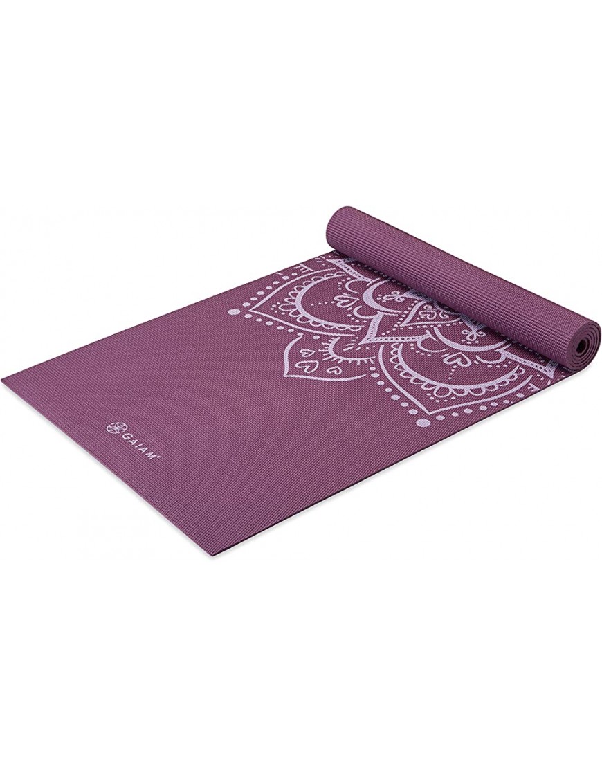 Gaiam Yogamatte hochwertig 5 mm dick rutschfest für alle Arten von Yoga Pilates und Bodentraining 172,7 x 61 x 5 mm - BIIWP283