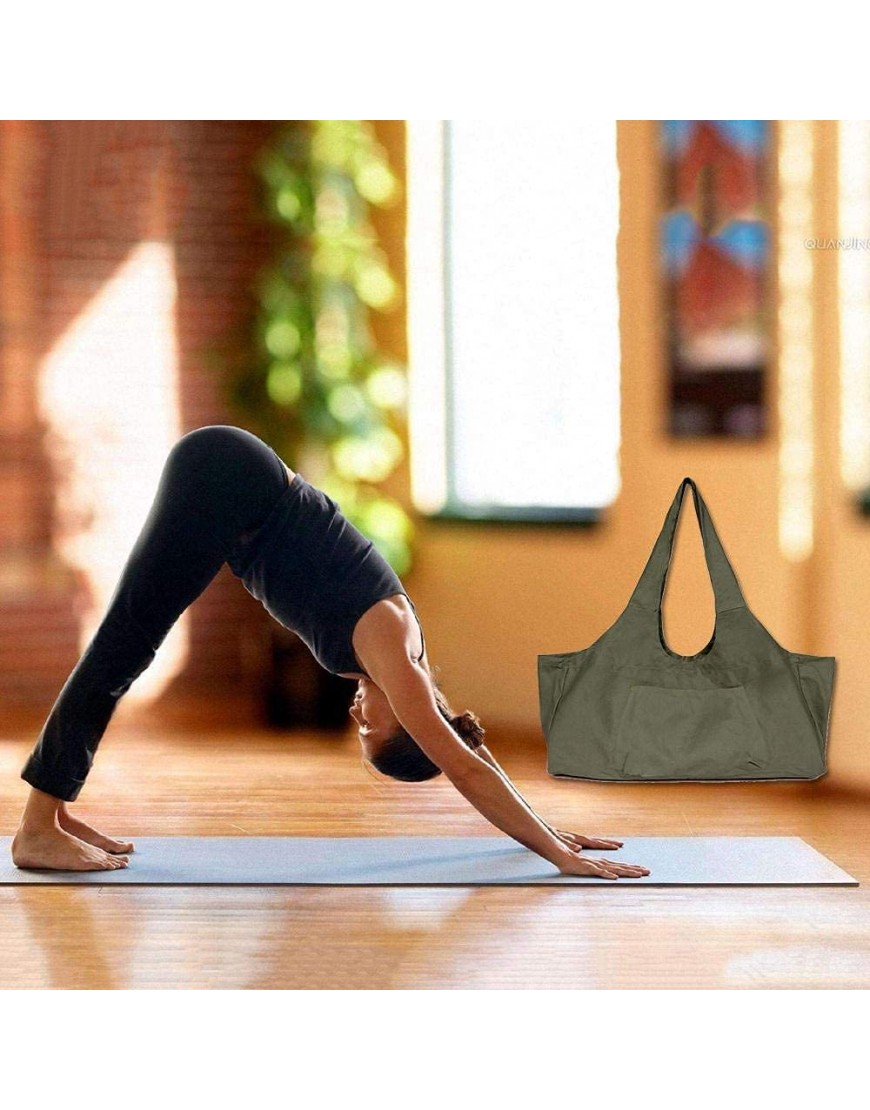 Namvo Große Yogamatten-Tasche Mehrzweck-Gymnastiktasche Yogamatte Tragetasche Tragetasche mit Seitentasche passend für die meisten Mattengrößen Armeegrün - BSROL8WN