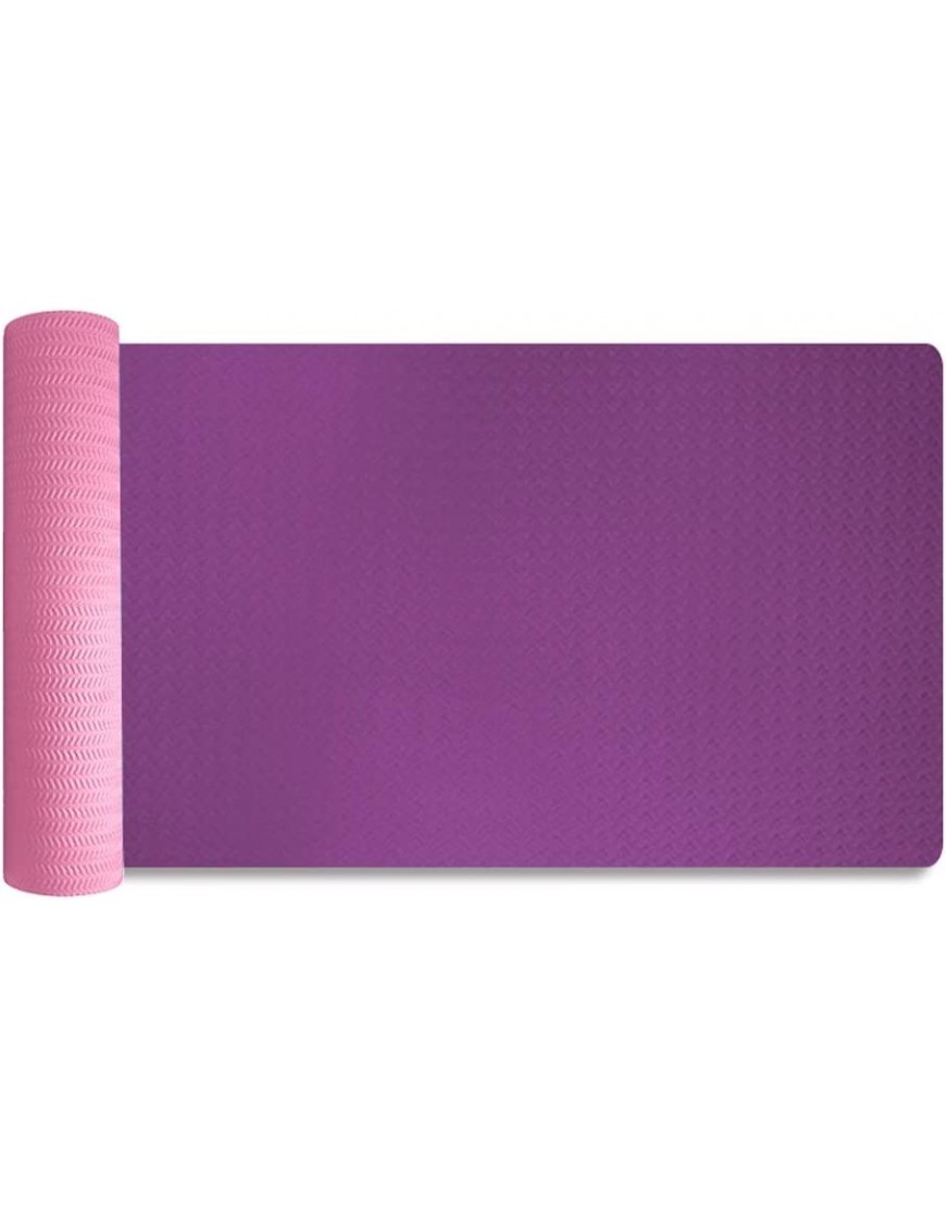 XMING Yoga-Matte Weibliche Verbreiterte verdickte Anfänger Sport Yoga Decke Verlängerte Anti-Rutsch-Fitness Home-Matte Fitness-Matte Color : Purple Size : 183cm*80cm*10mm - BZBGHNWD