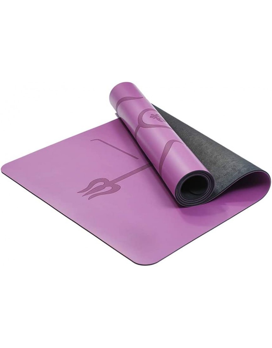 XMING Yoga-Matte Weibliche Verbreiterte verdickte Anfänger Sport Yoga Decke Verlängerte Anti-Rutsch-Fitness Home-Matte Fitness-Matte Color : Purple Size : 183cm*68cm*5mm - BXNMO6W2
