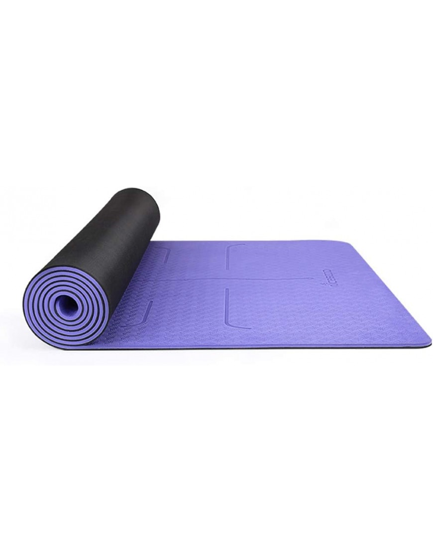 XMING Yoga-Matte Weibliche Verbreiterte verdickte Anfänger Sport Yoga Decke Verlängerte Anti-Rutsch-Fitness Home-Matte Fitness-Matte Color : Purple Size : 183cm*68cm*6mm - BWKUA1EM