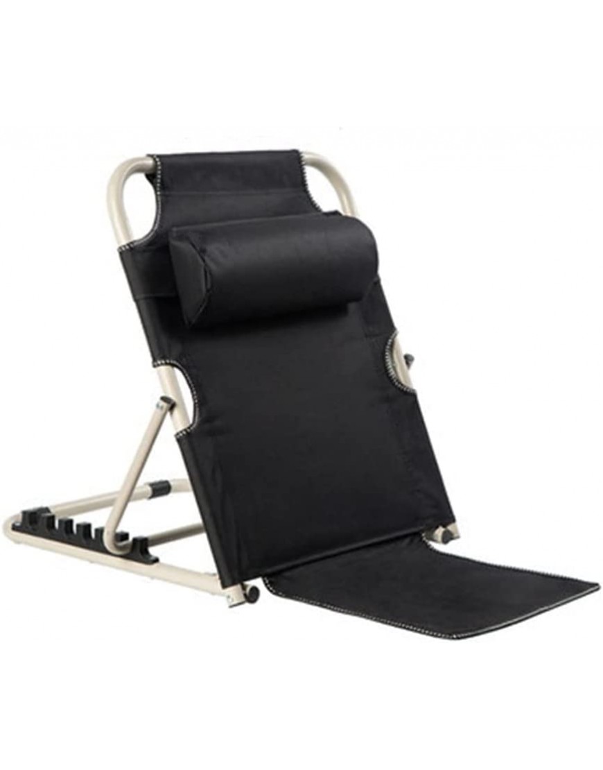 haojun Bodenstuhl mit Rückenlehne Ideal als Sitzkissen & Outdoor-Klappsessel für Meditation Yoga Camping oder als Bodenliege Negro medium - BLLGLD81