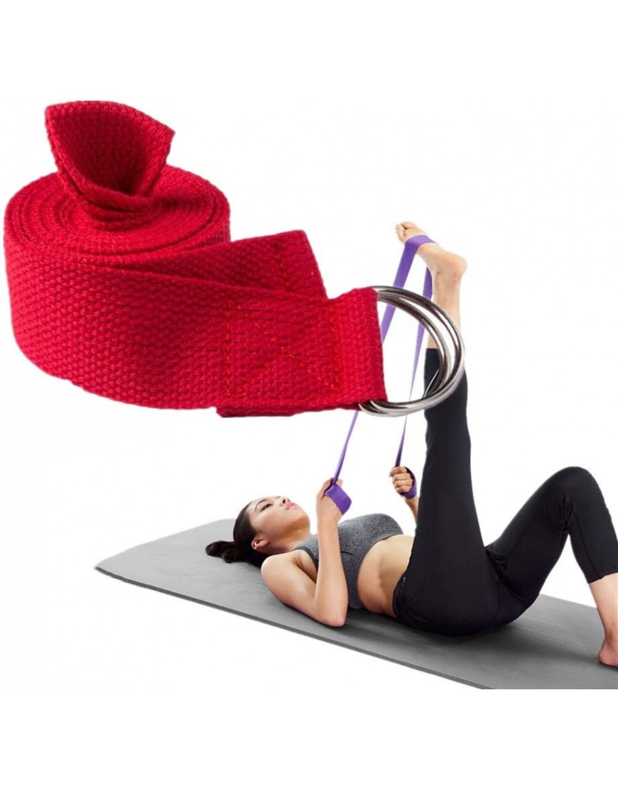 BOduShang Yoga Strap Yoga Gurt Baumwolle Yoga Strap Baumwollgürtel Fitness-Übung Yoga-Gürtel Yoga-Gurt zum Dehnen Yoga-Blöcke und Gurt - BJNBPJ88