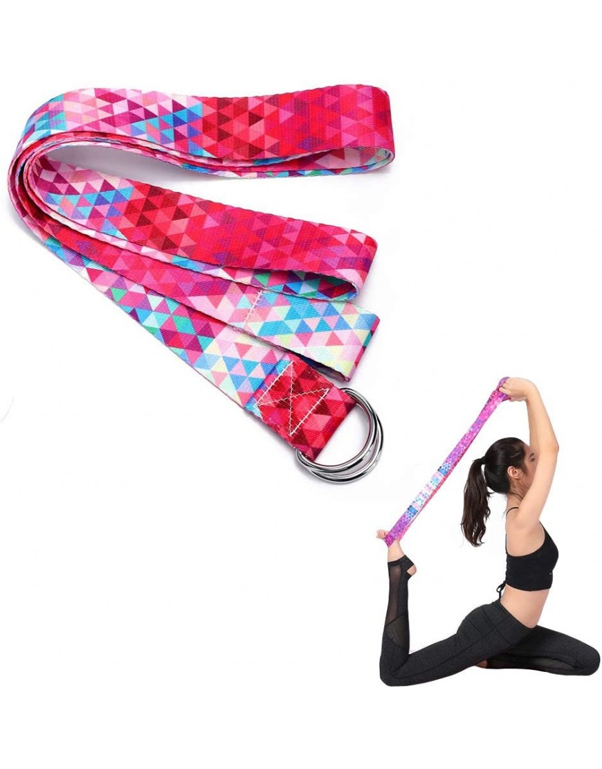 TXDY Yoga-Gurt Strapazierfähige Strapazierfähige Trainingsbänder Aus Stoff Verstellbare D-Ring-Schnalle Waschbar Für Stretching Fitness Flexibilität Physiotherapie - BYIMF3HK