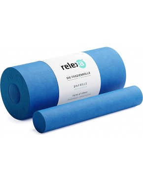 relexa ® 2in1 Faszienrolle 2-teiliges Selbstmassagegerät mit herausnehmbarem Kern mittlere Härte Ganzkörper Foam Roller inkl. Faszien-eBook 35 x 14 cm L x Ø in versch. Farben - B07YY2CJNR