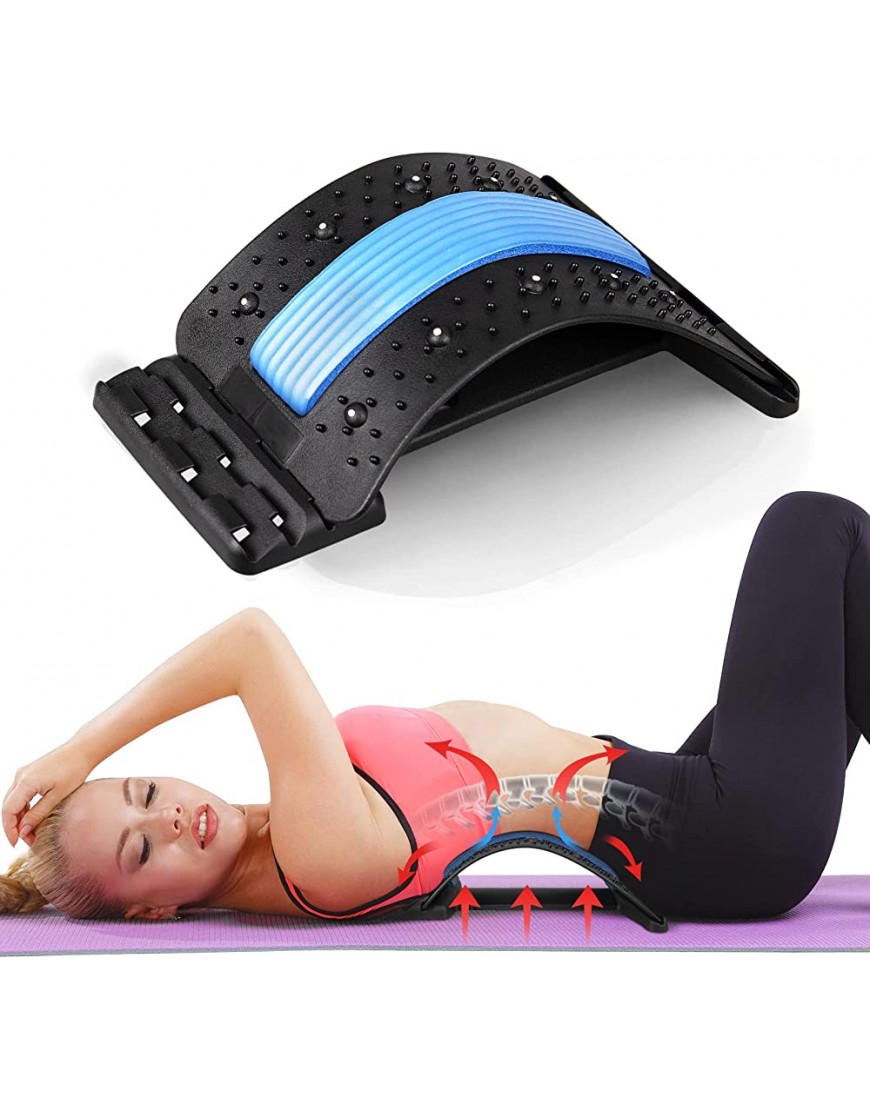Rückenmassagegerät Einstellbar Massagegerät Unterstützung Rückenstrecker mit Magnetischen Akupressurpunkten Back Stretcher zur Haltungskorrektur Rückenschmerzlinderung Rücken Massage - B09TD8XHDR