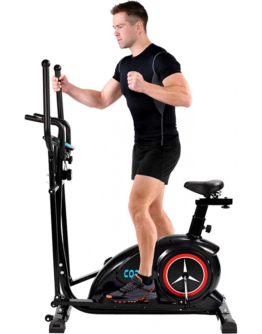 Core Crosstrainer für Zuhause – Ellipsentrainer bis 120kg Gewicht – Fitness Heimtrainer mit 8 Widerstandsstufen und Verstellbarem Sitz – Home Trainer - BXYXK4Q3