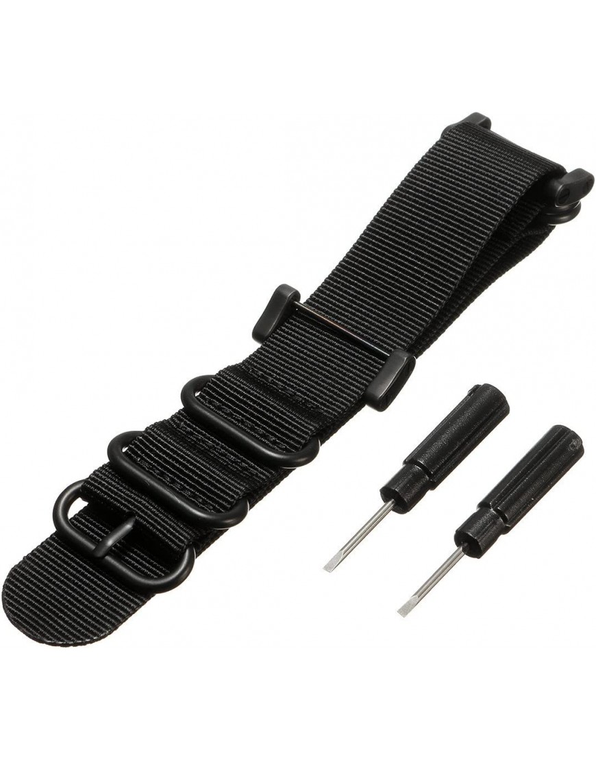 Tutoy Nylon Kletter Uhren Band Armband Schwarz 5-Ring Nasen Adapter Für Suunto Core - BJUKSD99