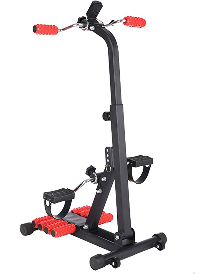 Pedaltrainer Arm- und Beintrainer Heimfahrrad mit Massage und Display Höhenverstellbar 84-99cm für Home Gym Workout Black 84x55x39cm - BBWKM7BK