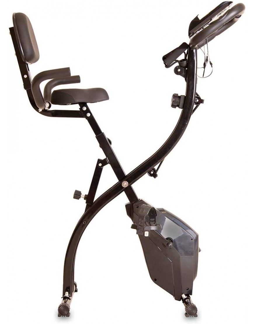 maxVitalis Heimtrainer X-Bike mit Expanderbändern: Fahrrad Hometrainer klappbar für Indoor Fitness 8-stufiger Widerstand bis 150 kg - BBDQP4DK