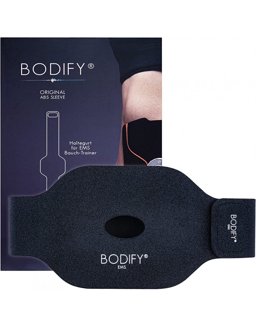 Bodify® Haltegurt für EMS Bauchtrainer zur zusätzlichen Fixierung der Gelpads Gurt für EMS Bauchmuskeltrainer Für Männer und Frauen Das ORIGINAL Ohne EMS Trainer - BAYGHH41