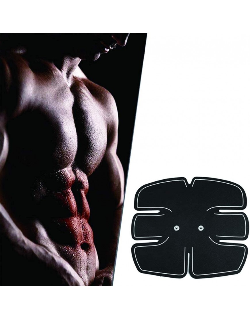 BEIAKE Muskelstimulator Smart-Bauch-Übung Hilfe Haushalt 6 Satz Muscle Aufkleber Batterie Stimulator Für Männer Und Frauen Schwarz - BHPAEK63